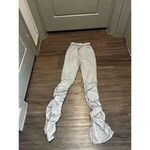 Gray Stacked Sweats Drawstring